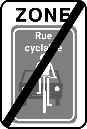 F111 - Zone fin rue cyclable